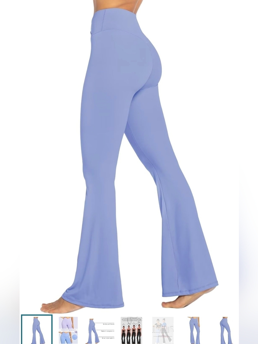 Women's Wide-Leg Leggings in Light Blue